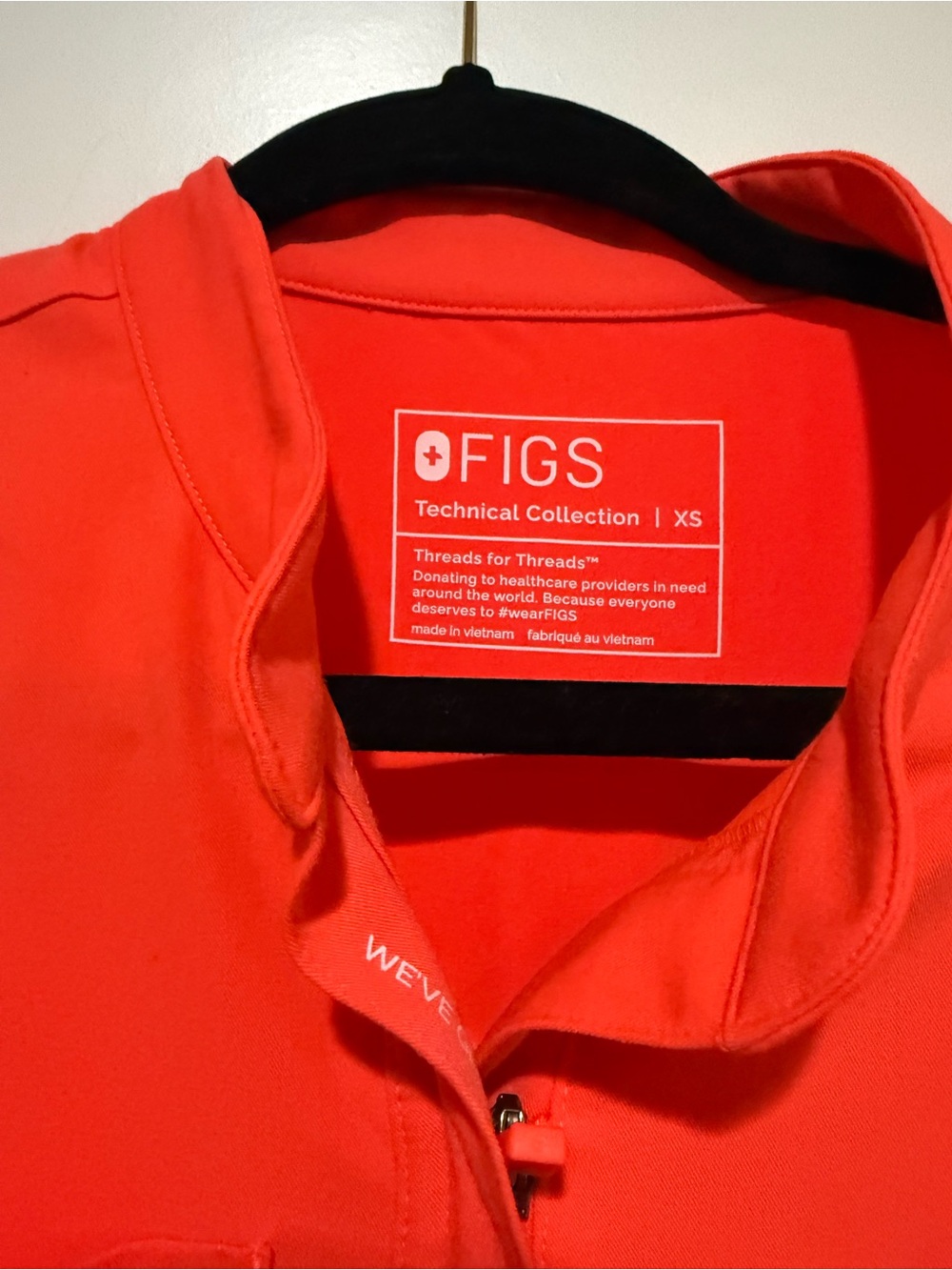 Figs Coral Scrub Jumpsuit - Picture 2 of 3